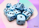 Chessex: Opaque Pastel Blue/Black (12 Dice)