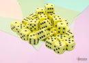 Chessex: Opaque Pastel Yellow/Black (36 Dice)