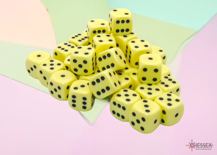Chessex: Opaque Pastel Yellow/Black (36 Dice)