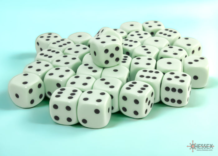 Chessex: Opaque Pastel Green/Black (36 Dice)