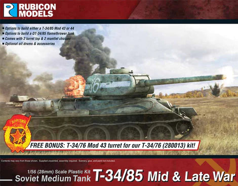 Rubicon Models T-34/85 Mid & Late War Soviet Medium Tank