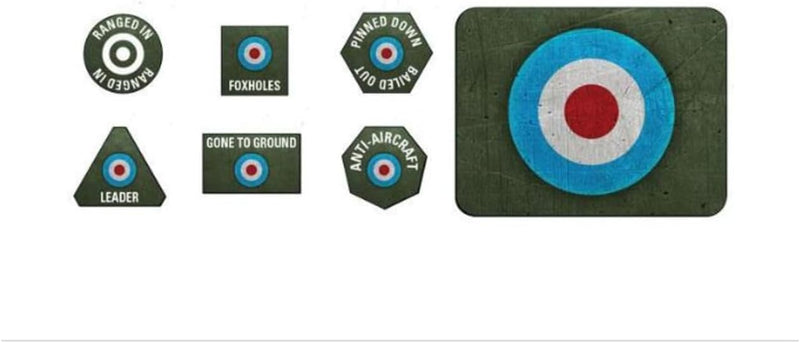 Flames of War: Early War British and Commonwealth Token & Objective Set
