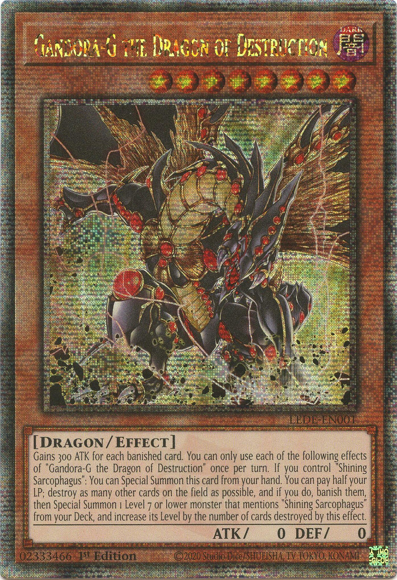 gandora yugioh deck LEDE-AE001 Gandora-G the Dragon of Destruction (QCSR) TCG Corner 0 Defense Destruction Dragon Gandora X Deck