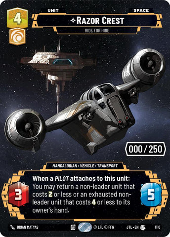 Razor Crest - Ride For Hire (1116) (Serialized) (1116) [Jump to Lightspeed]