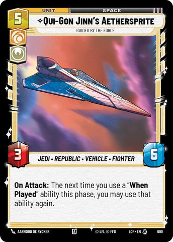 Qui-Gon Jinn's Aethersprite - Guided by the Force (699) (Foil) (699) [Legends of the Force]