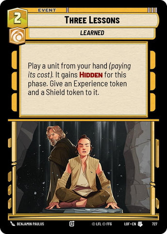 Three Lessons (727) (Foil) (727) [Legends of the Force]