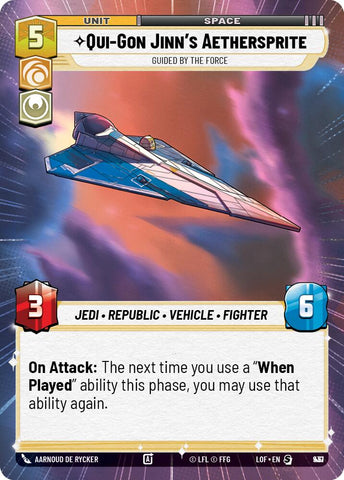 Qui-Gon Jinn's Aethersprite - Guided by the Force (937) (Hyperspace Foil) (937) [Legends of the Force]