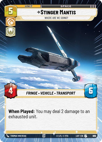 Stinger Mantis - Where Are We Going? (938) (Hyperspace Foil) (938) [Legends of the Force]