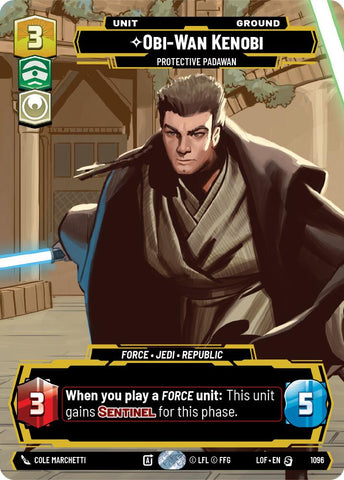 Obi-Wan Kenobi - Protective Padawan (1096) (Prestige Foil) (1096) [Legends of the Force]