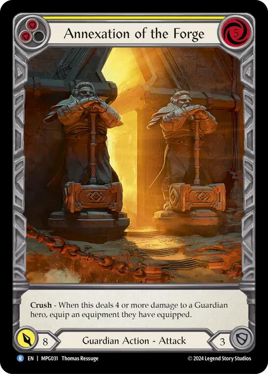 Annexation of the Forge (Extended Art) [MPG031] (Mastery Pack Guardian)  Rainbow Foil