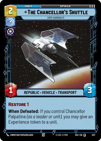 The Chancellor's Shuttle - Grim Harbinger (Foil) (537) (537) [Secrets of Power]