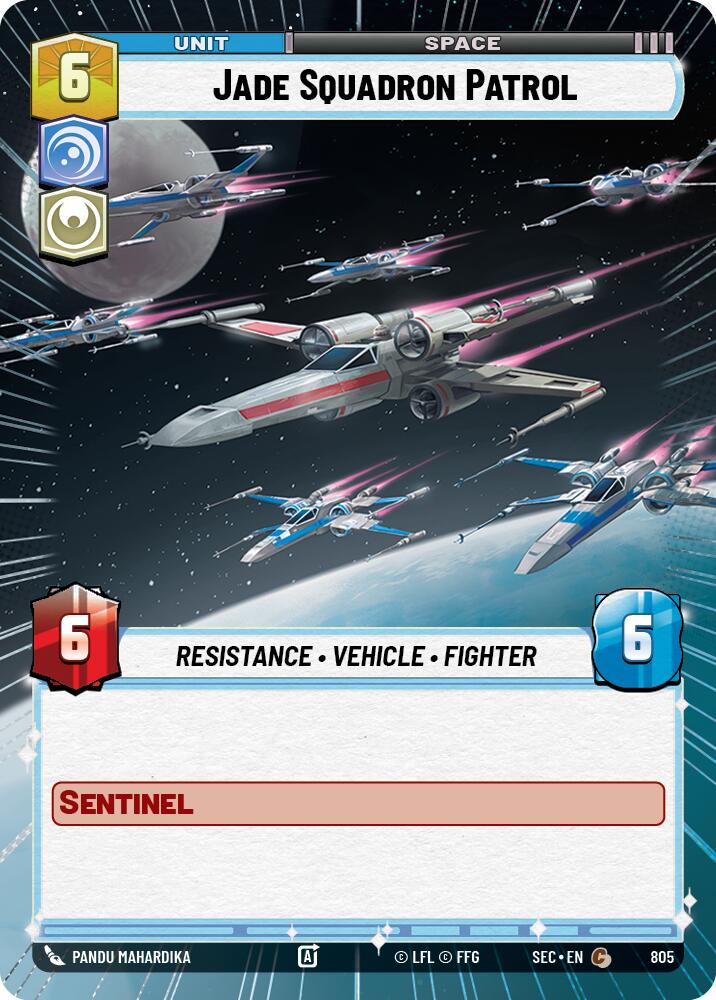 Jade Squadron Patrol (805) (Hyperspace Foil) (805) [Secrets of Power]