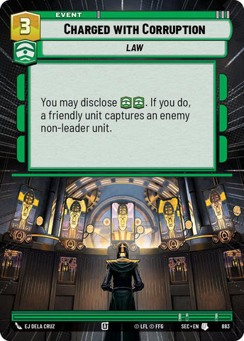 Charged with Corruption (883) (Hyperspace Foil) (883) [Secrets of Power]