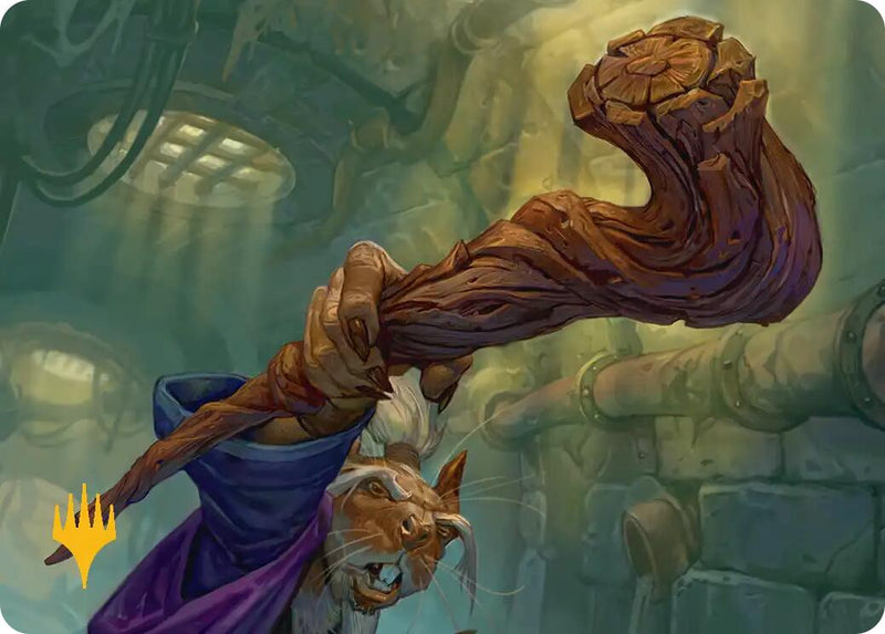 Wooden Cane Art Card (Gold-Stamped) [Teenage Mutant Ninja Turtles Art Series]