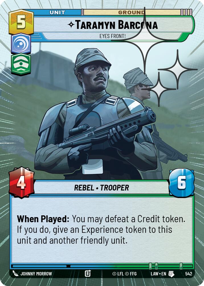 Taramyn Barcona - Eyes Front! (304) (Hyperspace Foil) (304) [A Lawless Time]