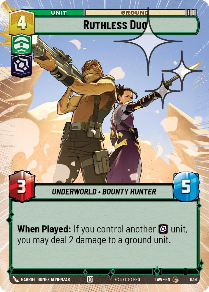 Ruthless Duo (401) (Hyperspace Foil) (401) [A Lawless Time]