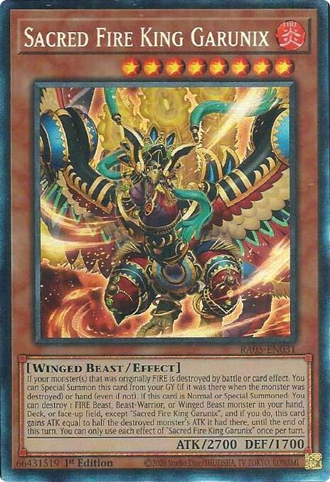 Sacred Fire King Garunix (Collector's Rare) [RA05-EN031] Collector's Rare