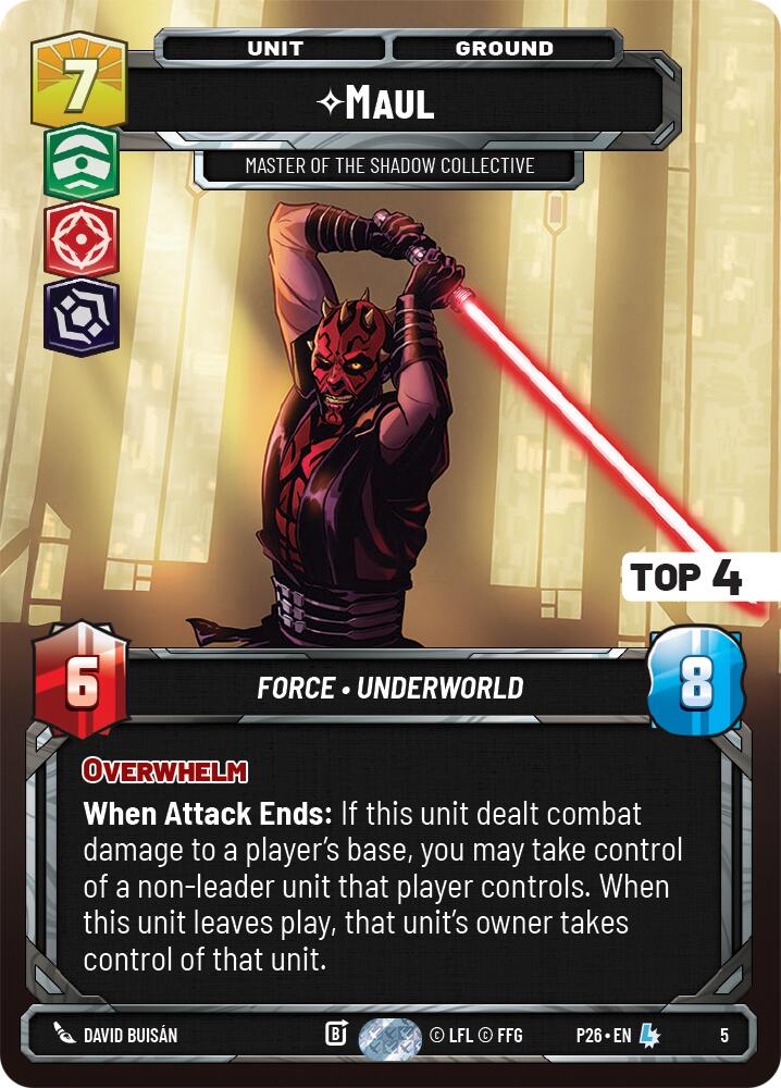Maul - Master of the Shadow Collective (5) (Top 4) (5) [Organized Play Promos]