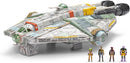 Star Wars Micro Galaxy Squadron Ghost Series 3-15-Inch Vehicle with Motion Activated Lights, Sounds, and 4 Micro Figures