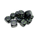 Chessex: Opaque - Black/Green (16MM D6)