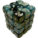 Chessex Dice Set: Gemini Black-Shell/White 12mm D6 (36)