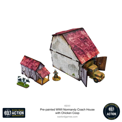 Bolt Action: WW2 Normandy Coach House w/  Chicken Coop (Pre-Painted)