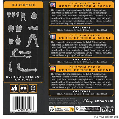 Star Wars Legion: Customizable Rebel Officer Agent