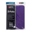 BCW SUPPLIES: Z-FOLIO 9-POCKET ALBUM: PURPLE (1-ZF9-PUR)