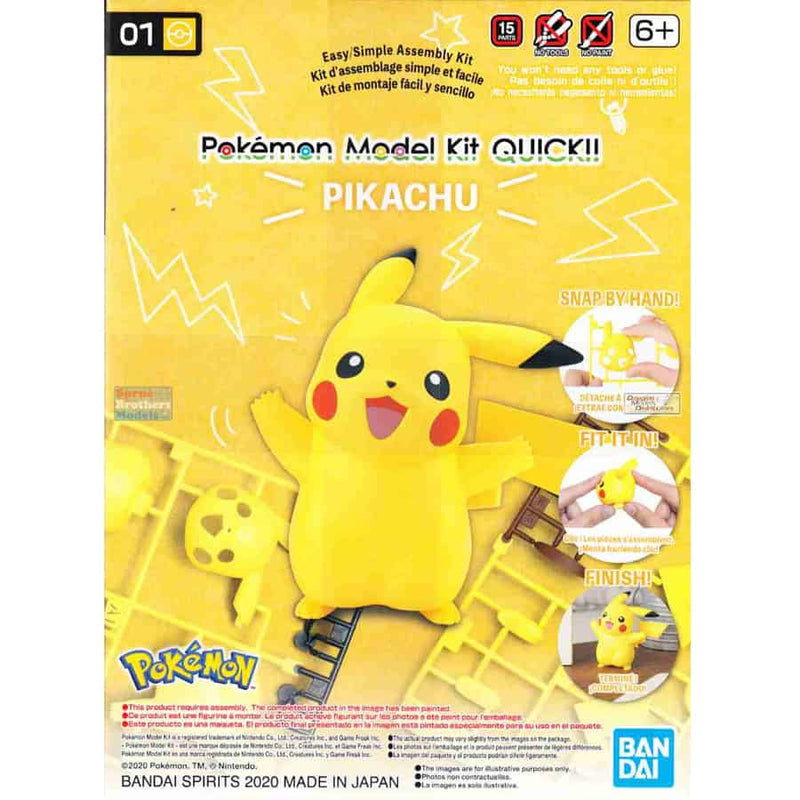 BANDAI HOBBY: QUICK POKEMON MODEL KIT: PIKACHU (MODEL 01)