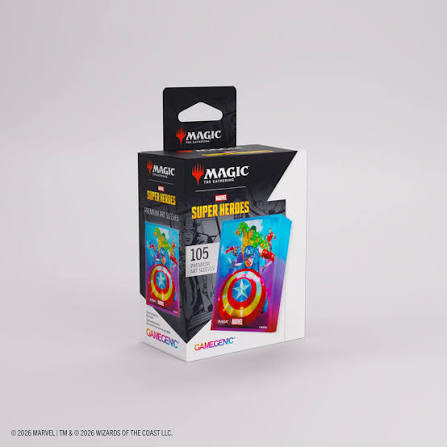Magic: The Gathering | Marvel Super Heroes Premium Art Sleeves - Captain America, Team Leader