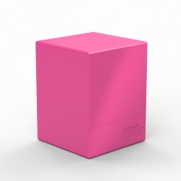 Ultimate Guard Boulder Solid Neon Deck Box  Neon Pink