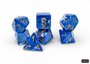 Chessex RPG Dice Sets: Brush Series - Wavebreak/Gold (7)