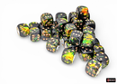 Chessex 12mm d6 Dice Cube: Brush Series - Deep Forest/Gold (36)