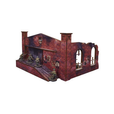 Pre-Painted WW2 Ostfront Stalingrad Factory Back (with ramp)