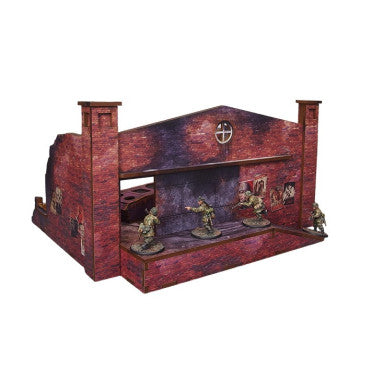 Pre-Painted WW2 Ostfront Stalingrad Factory Back (with ramp)