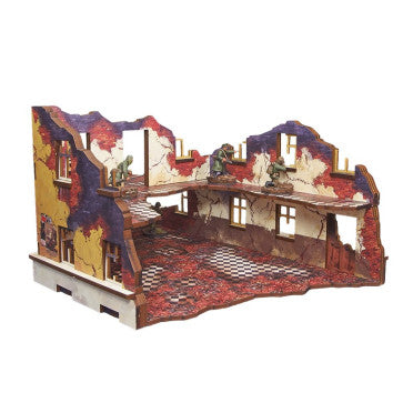 Pre-Painted WW2 Ostfront Stalingrad School Left with Balcony