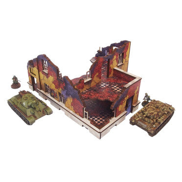 Pre-Painted WW2 Ostfront Stalingrad School Left with Balcony