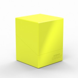 Ultimate Guard Boulder Solid Neon Deck Box  Neon Yellow