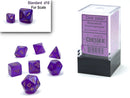 Chessex - Borealis Mini-Polyhedral Royal Purple/gold Luminary 7-Die Set