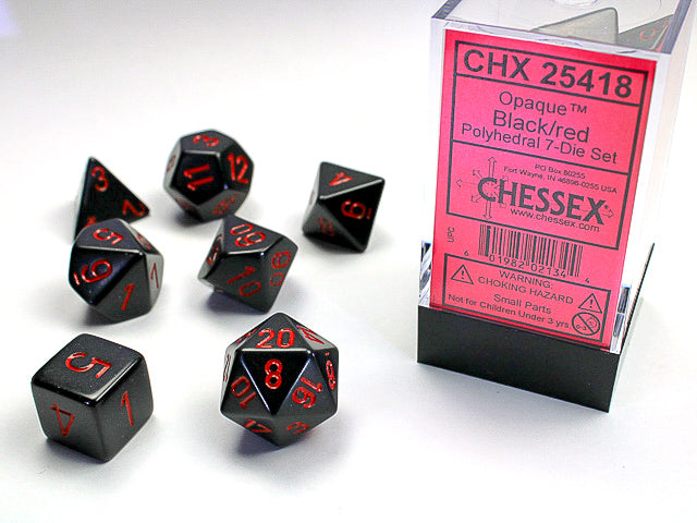 Chessex - Opaque Black/Red