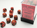 Chessex - Black-Red/Gold 12mm D6 (36 Dice)
