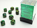 Chessex - Jade/Gold 12mm D6 (36 Dice)