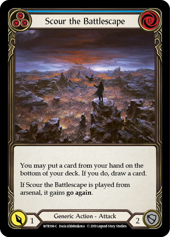 Scour the Battlescape (Blue) [WTR196-C] Alpha Print Rainbow Foil