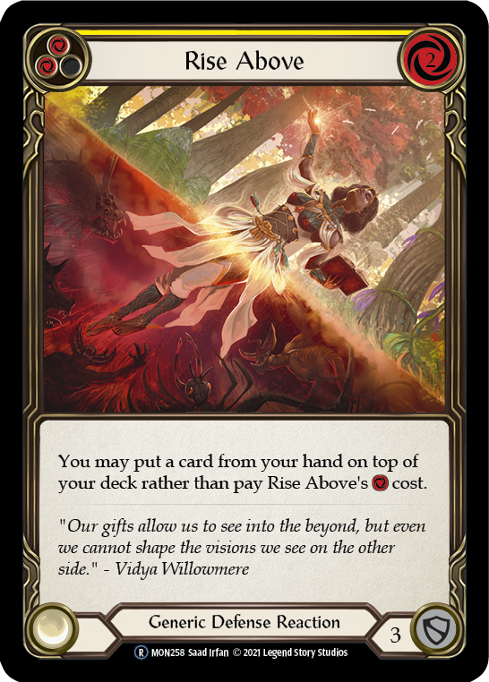 Rise Above (Yellow) [U-MON258-RF] Unlimited Rainbow Foil