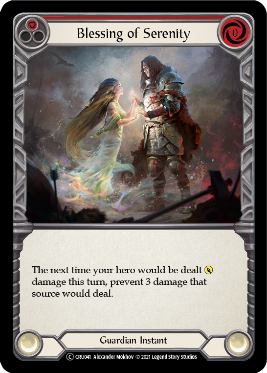 Blessing of Serenity (Red) [U-CRU041-RF] Unlimited Rainbow Foil