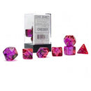 Chessex - Gemini Translucent Red-Violet/Gold 7 Die Set