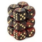 Chessex: Gemini Black-Red/Gold 16Mm D6 Dice Block