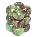 Chessex: Gemini Black-Green/Gold 16Mm D6 Dice Block