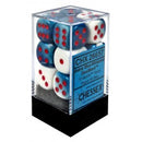 Chessex - Gem Astral Blue White / Red 16mm D6