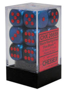 Chessex - Gem Black Starlight / Red 16mm D6